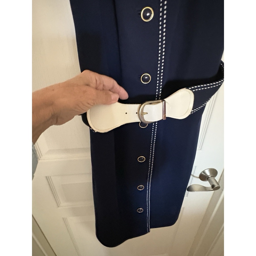 Breli originals women's dress made USA Size 12 button down waist belt vintage - Picture 3 of 7